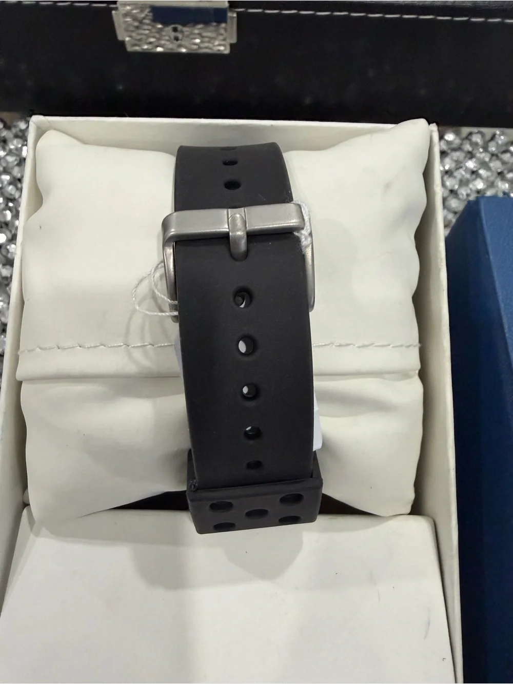 Seiko Black Dial Automatic Diver's Watch with Silver Accents
